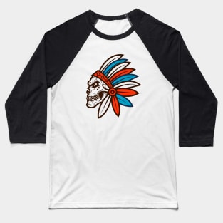 Tribal Skull Baseball T-Shirt